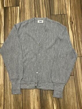 Vintage 80s JC Penny The Fox Sweater Cardigan Mens Large Mr Rogers Kurt Cobain